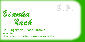 bianka mach business card